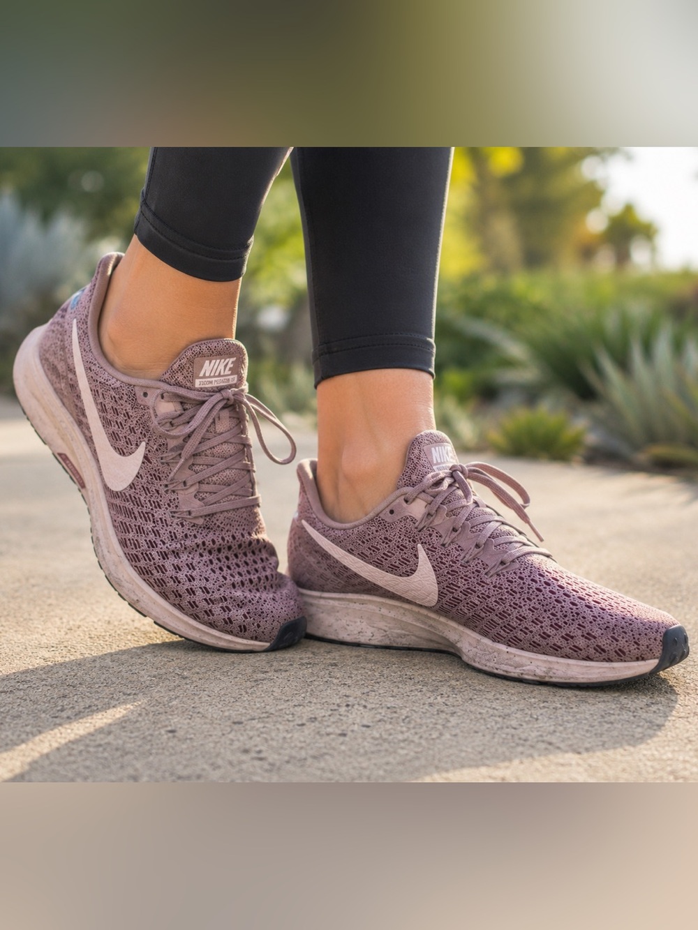 Nike Air Zoom Pegasus 35 Women’s Running Shoes Size 8 Pink Mauve Sneakers